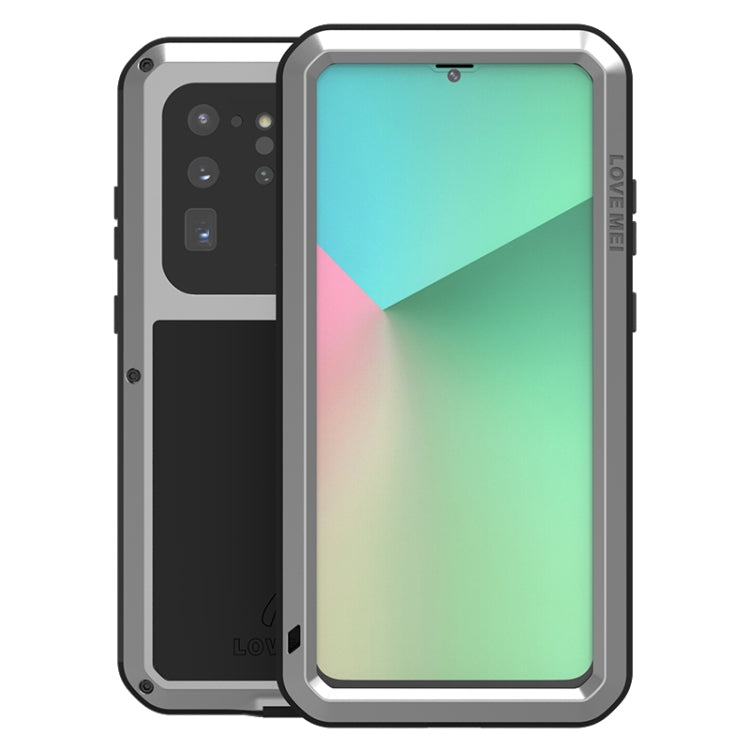 For Galaxy S20 Ultra LOVE MEI Metal Shockproof Waterproof Dustproof Protective Case(Silver) - Galaxy Phone Cases by LOVE MEI | Online Shopping South Africa | PMC Jewellery