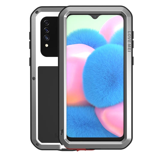 For Galaxy A30s LOVE MEI Metal Shockproof Waterproof Dustproof Protective Case(Silver) - Galaxy Phone Cases by LOVE MEI | Online Shopping South Africa | PMC Jewellery