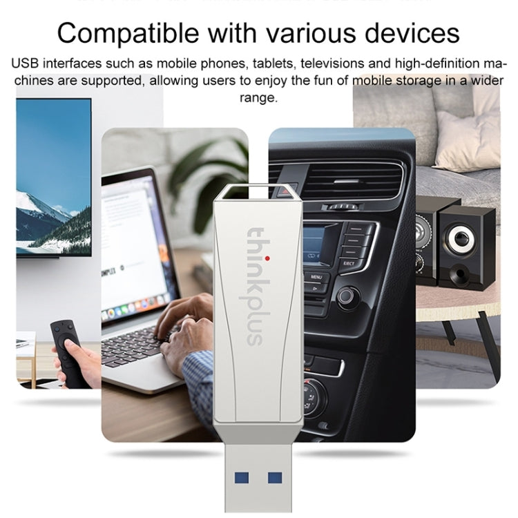 Lenovo Thinkplus MU252 USB 3.1 + USB-C / Type-C Flash Drive, Memory:128GB (Silver) - USB Flash Drives by Lenovo | Online Shopping South Africa | PMC Jewellery