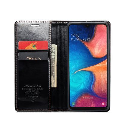 For Samsung Galaxy A20／A30／M10S CaseMe 003 Crazy Horse Texture Leather Phone Case(Black) - Galaxy Phone Cases by CaseMe | Online Shopping South Africa | PMC Jewellery | Buy Now Pay Later Mobicred