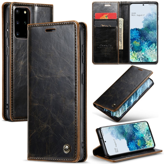 For Samsung Galaxy S20+ CaseMe 003 Crazy Horse Texture Leather Phone Case(Coffee) - Galaxy Phone Cases by CaseMe | Online Shopping South Africa | PMC Jewellery | Buy Now Pay Later Mobicred