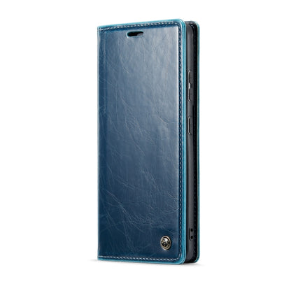 For Samsung Galaxy S21 Ultra 5G CaseMe 003 Crazy Horse Texture Leather Phone Case(Blue) - Galaxy S21 Ultra 5G Cases by CaseMe | Online Shopping South Africa | PMC Jewellery | Buy Now Pay Later Mobicred