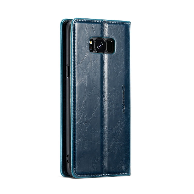 For Samsung Galaxy S8 CaseMe 003 Crazy Horse Texture Leather Phone Case(Blue) - Galaxy Phone Cases by CaseMe | Online Shopping South Africa | PMC Jewellery | Buy Now Pay Later Mobicred