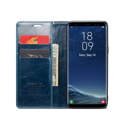 For Samsung Galaxy S8 CaseMe 003 Crazy Horse Texture Leather Phone Case(Blue) - Galaxy Phone Cases by CaseMe | Online Shopping South Africa | PMC Jewellery | Buy Now Pay Later Mobicred