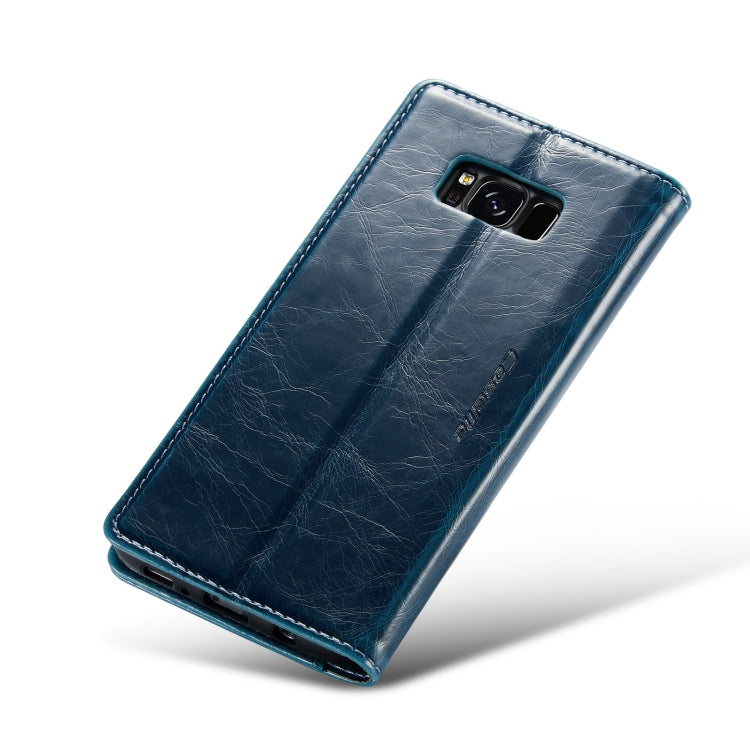 For Samsung Galaxy S8 CaseMe 003 Crazy Horse Texture Leather Phone Case(Blue) - Galaxy Phone Cases by CaseMe | Online Shopping South Africa | PMC Jewellery | Buy Now Pay Later Mobicred