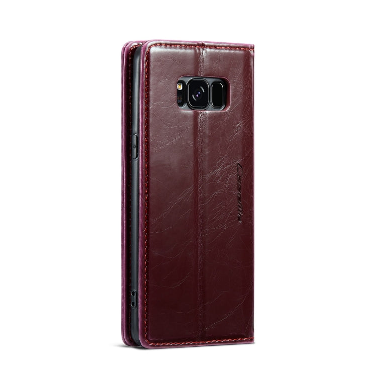 For Samsung Galaxy S8 CaseMe 003 Crazy Horse Texture Leather Phone Case(Wine Red) - Galaxy Phone Cases by CaseMe | Online Shopping South Africa | PMC Jewellery | Buy Now Pay Later Mobicred