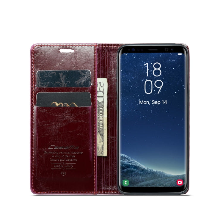 For Samsung Galaxy S8 CaseMe 003 Crazy Horse Texture Leather Phone Case(Wine Red) - Galaxy Phone Cases by CaseMe | Online Shopping South Africa | PMC Jewellery | Buy Now Pay Later Mobicred