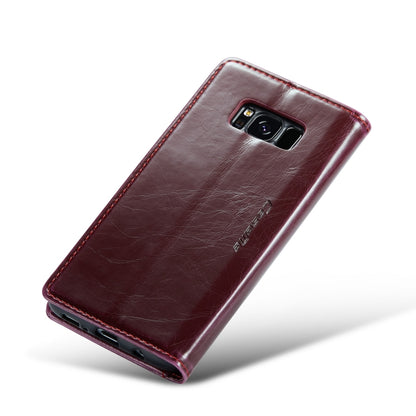 For Samsung Galaxy S8 CaseMe 003 Crazy Horse Texture Leather Phone Case(Wine Red) - Galaxy Phone Cases by CaseMe | Online Shopping South Africa | PMC Jewellery | Buy Now Pay Later Mobicred