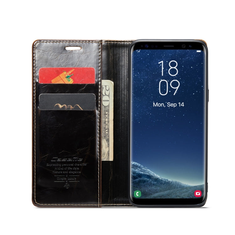 For Samsung Galaxy S8 CaseMe 003 Crazy Horse Texture Leather Phone Case(Coffee) - Galaxy Phone Cases by CaseMe | Online Shopping South Africa | PMC Jewellery | Buy Now Pay Later Mobicred