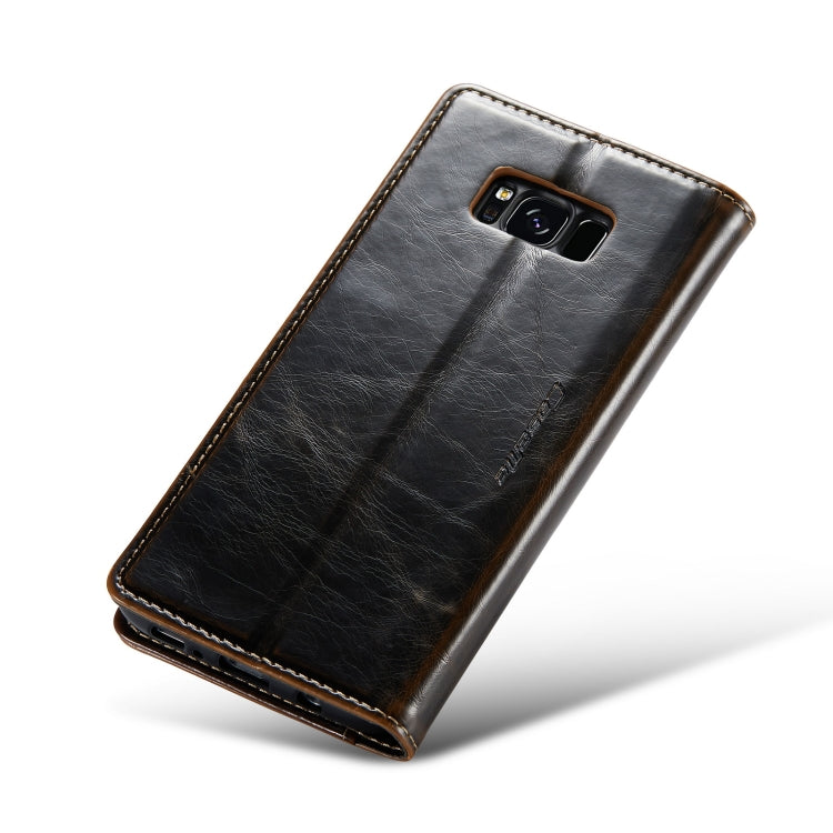 For Samsung Galaxy S8 CaseMe 003 Crazy Horse Texture Leather Phone Case(Coffee) - Galaxy Phone Cases by CaseMe | Online Shopping South Africa | PMC Jewellery | Buy Now Pay Later Mobicred