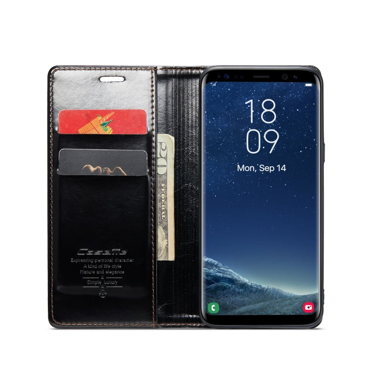 For Samsung Galaxy S8 CaseMe 003 Crazy Horse Texture Leather Phone Case(Black) - Galaxy Phone Cases by CaseMe | Online Shopping South Africa | PMC Jewellery | Buy Now Pay Later Mobicred