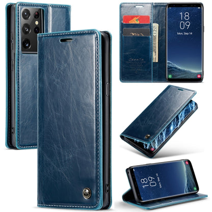 For Samsung Galaxy S8+ CaseMe 003 Crazy Horse Texture Leather Phone Case(Blue) - Galaxy Phone Cases by CaseMe | Online Shopping South Africa | PMC Jewellery | Buy Now Pay Later Mobicred