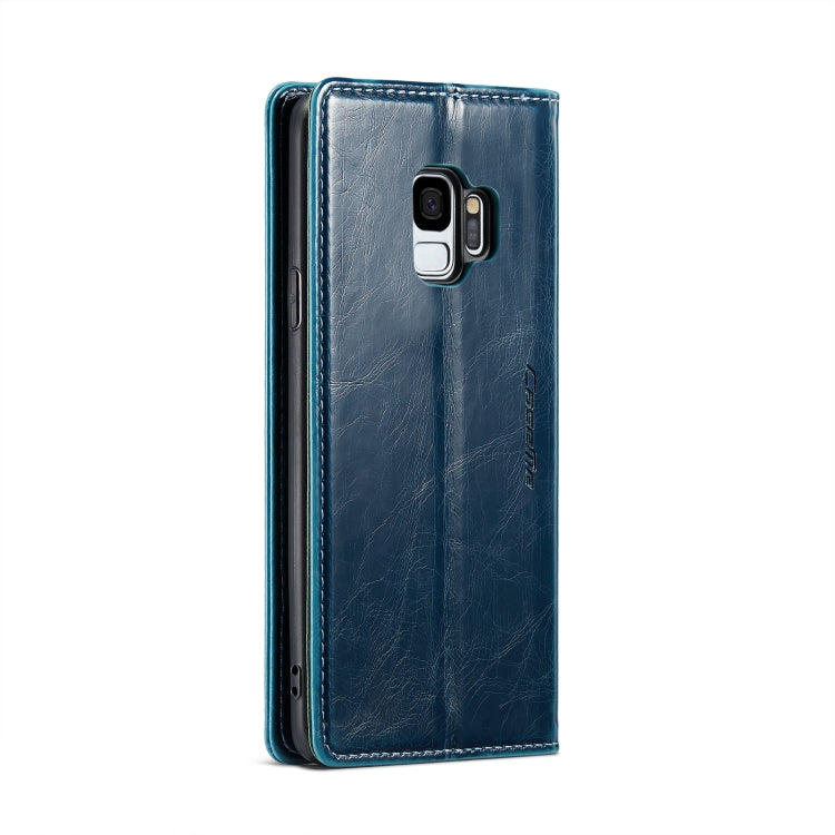 For Samsung Galaxy S9 CaseMe 003 Crazy Horse Texture Leather Phone Case(Blue) - Galaxy Phone Cases by CaseMe | Online Shopping South Africa | PMC Jewellery | Buy Now Pay Later Mobicred