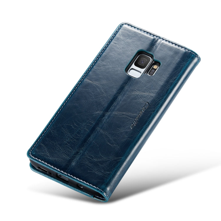 For Samsung Galaxy S9 CaseMe 003 Crazy Horse Texture Leather Phone Case(Blue) - Galaxy Phone Cases by CaseMe | Online Shopping South Africa | PMC Jewellery | Buy Now Pay Later Mobicred