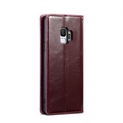 For Samsung Galaxy S9 CaseMe 003 Crazy Horse Texture Leather Phone Case(Wine Red) - Galaxy Phone Cases by CaseMe | Online Shopping South Africa | PMC Jewellery | Buy Now Pay Later Mobicred