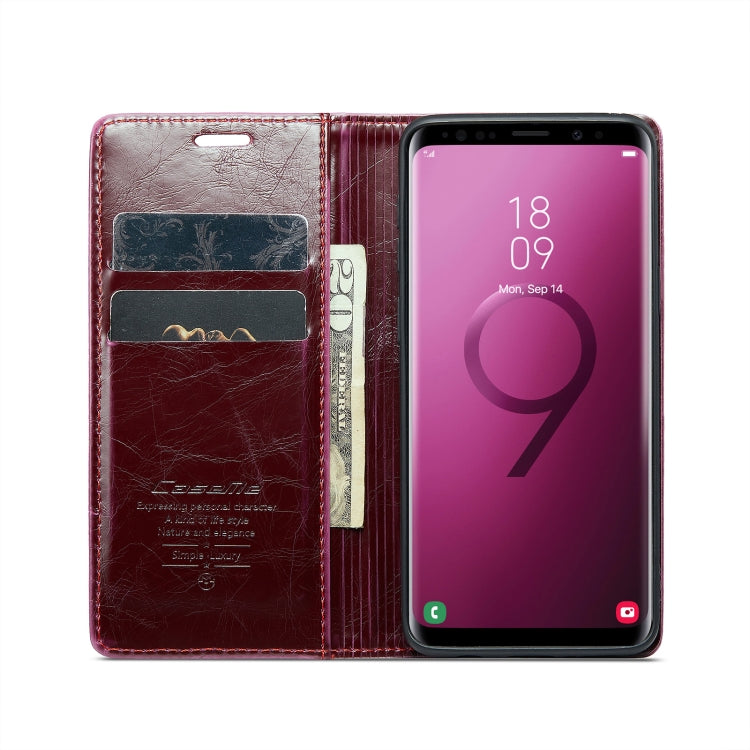 For Samsung Galaxy S9 CaseMe 003 Crazy Horse Texture Leather Phone Case(Wine Red) - Galaxy Phone Cases by CaseMe | Online Shopping South Africa | PMC Jewellery | Buy Now Pay Later Mobicred