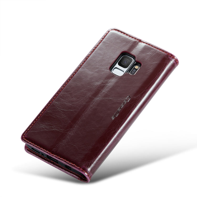 For Samsung Galaxy S9 CaseMe 003 Crazy Horse Texture Leather Phone Case(Wine Red) - Galaxy Phone Cases by CaseMe | Online Shopping South Africa | PMC Jewellery | Buy Now Pay Later Mobicred