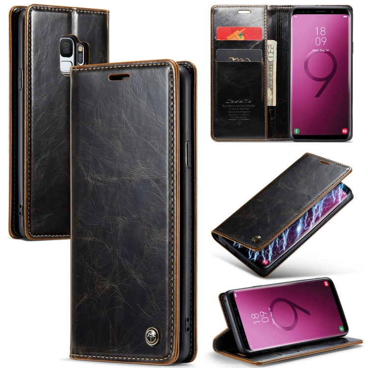 For Samsung Galaxy S9 CaseMe 003 Crazy Horse Texture Leather Phone Case(Coffee) - Galaxy Phone Cases by CaseMe | Online Shopping South Africa | PMC Jewellery | Buy Now Pay Later Mobicred