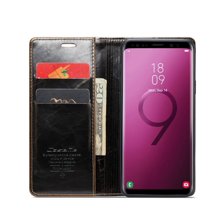 For Samsung Galaxy S9 CaseMe 003 Crazy Horse Texture Leather Phone Case(Coffee) - Galaxy Phone Cases by CaseMe | Online Shopping South Africa | PMC Jewellery | Buy Now Pay Later Mobicred