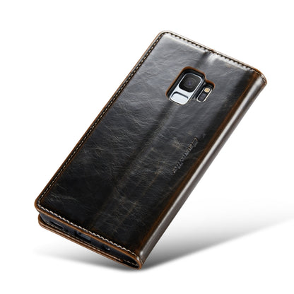 For Samsung Galaxy S9 CaseMe 003 Crazy Horse Texture Leather Phone Case(Coffee) - Galaxy Phone Cases by CaseMe | Online Shopping South Africa | PMC Jewellery | Buy Now Pay Later Mobicred