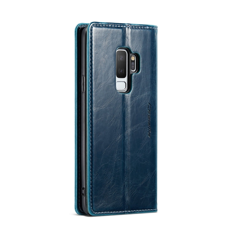 For Samsung Galaxy S9+ CaseMe 003 Crazy Horse Texture Leather Phone Case(Blue) - Galaxy Phone Cases by CaseMe | Online Shopping South Africa | PMC Jewellery | Buy Now Pay Later Mobicred