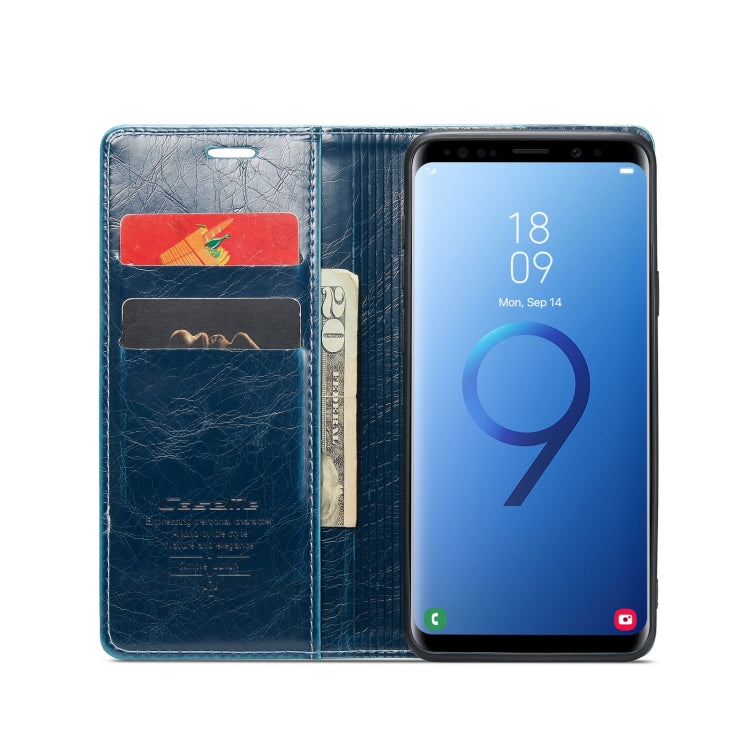 For Samsung Galaxy S9+ CaseMe 003 Crazy Horse Texture Leather Phone Case(Blue) - Galaxy Phone Cases by CaseMe | Online Shopping South Africa | PMC Jewellery | Buy Now Pay Later Mobicred