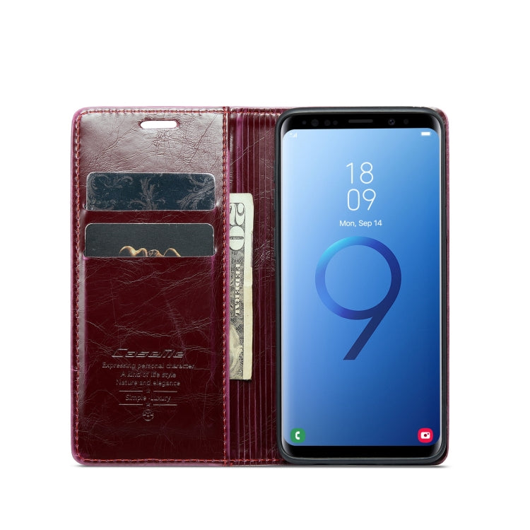 For Samsung Galaxy S9+ CaseMe 003 Crazy Horse Texture Leather Phone Case(Wine Red) - Galaxy Phone Cases by CaseMe | Online Shopping South Africa | PMC Jewellery | Buy Now Pay Later Mobicred