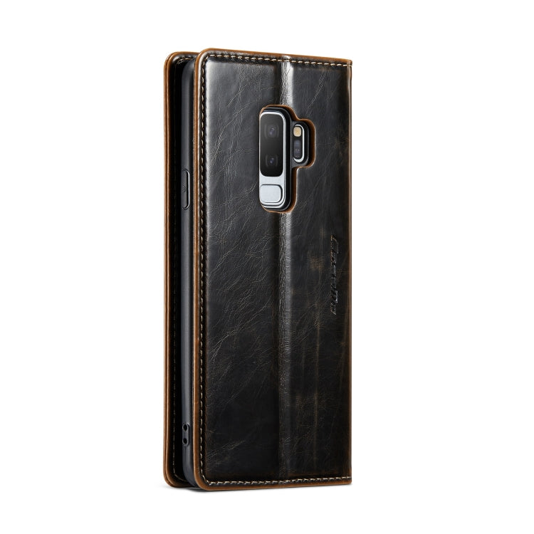 For Samsung Galaxy S9+ CaseMe 003 Crazy Horse Texture Leather Phone Case(Coffee) - Galaxy Phone Cases by CaseMe | Online Shopping South Africa | PMC Jewellery | Buy Now Pay Later Mobicred