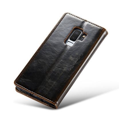 For Samsung Galaxy S9+ CaseMe 003 Crazy Horse Texture Leather Phone Case(Coffee) - Galaxy Phone Cases by CaseMe | Online Shopping South Africa | PMC Jewellery | Buy Now Pay Later Mobicred