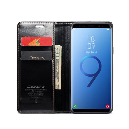 For Samsung Galaxy S9+ CaseMe 003 Crazy Horse Texture Leather Phone Case(Black) - Galaxy Phone Cases by CaseMe | Online Shopping South Africa | PMC Jewellery | Buy Now Pay Later Mobicred