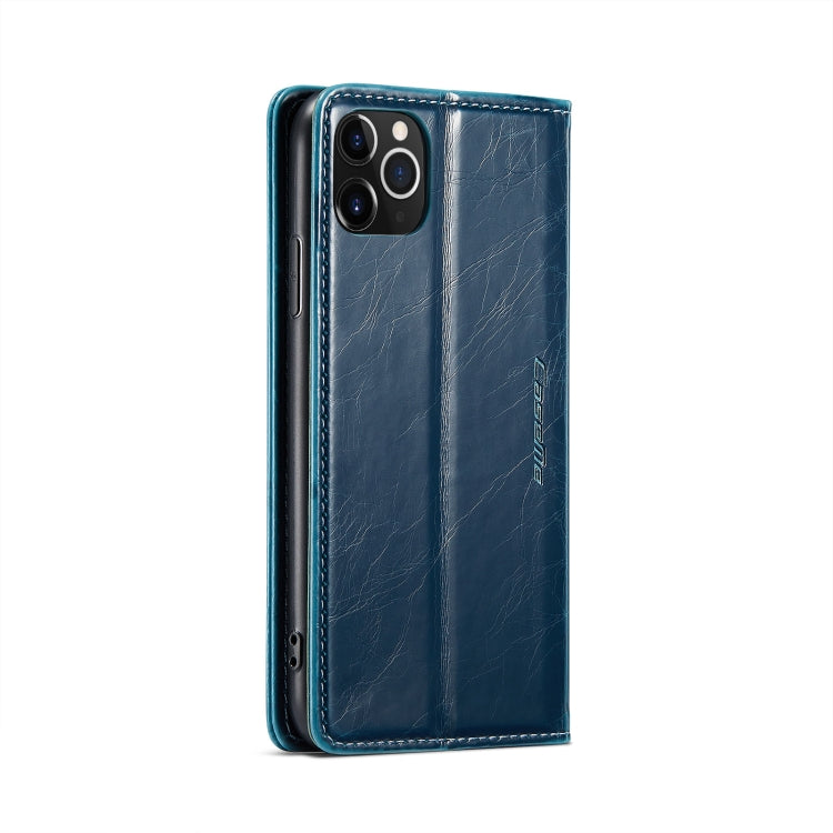 For iPhone 11 Pro CaseMe 003 Crazy Horse Texture Leather Phone Case(Blue) - iPhone 11 Pro Cases by CaseMe | Online Shopping South Africa | PMC Jewellery | Buy Now Pay Later Mobicred