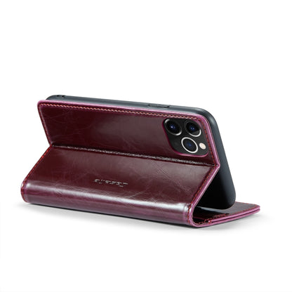 For iPhone 11 Pro Max CaseMe 003 Crazy Horse Texture Leather Phone Case(Red) - iPhone 11 Pro Max Cases by CaseMe | Online Shopping South Africa | PMC Jewellery | Buy Now Pay Later Mobicred