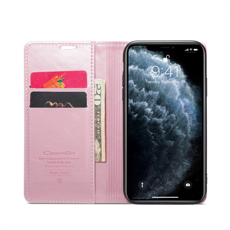 For iPhone 11 Pro Max CaseMe 003 Crazy Horse Texture Leather Phone Case(Rose Gold) - iPhone 11 Pro Max Cases by CaseMe | Online Shopping South Africa | PMC Jewellery | Buy Now Pay Later Mobicred