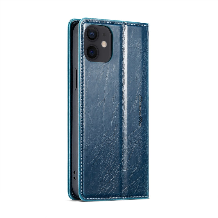 For iPhone 12 mini CaseMe 003 Crazy Horse Texture Leather Phone Case(Blue) - iPhone 12 mini Cases by CaseMe | Online Shopping South Africa | PMC Jewellery | Buy Now Pay Later Mobicred