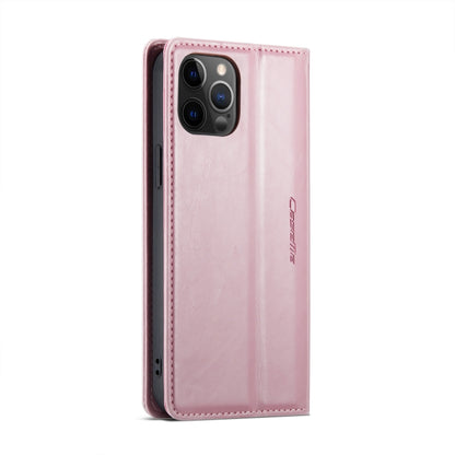 For iPhone 12 CaseMe 003 Crazy Horse Texture Leather Phone Case(Rose Gold) - iPhone 12 / 12 Pro Cases by CaseMe | Online Shopping South Africa | PMC Jewellery | Buy Now Pay Later Mobicred