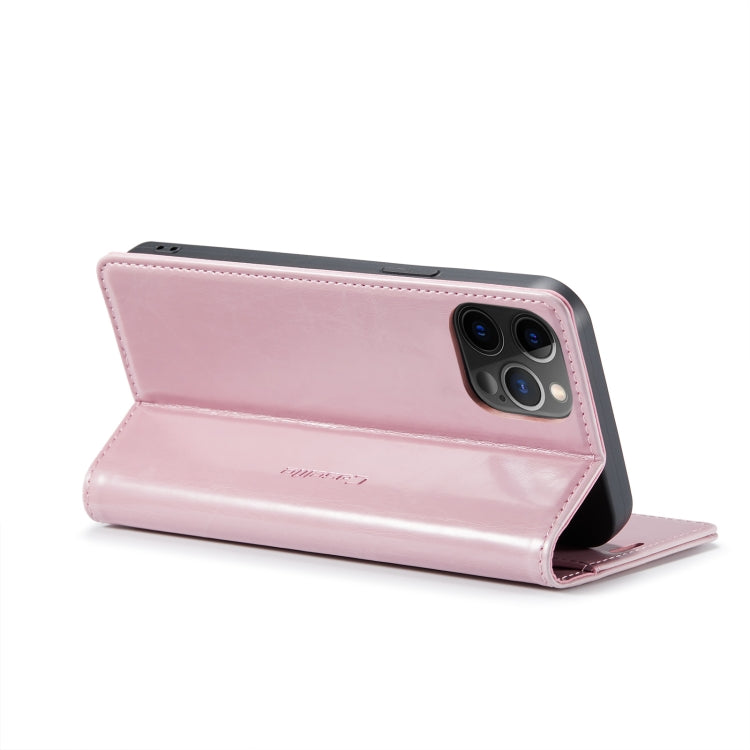 For iPhone 12 CaseMe 003 Crazy Horse Texture Leather Phone Case(Rose Gold) - iPhone 12 / 12 Pro Cases by CaseMe | Online Shopping South Africa | PMC Jewellery | Buy Now Pay Later Mobicred