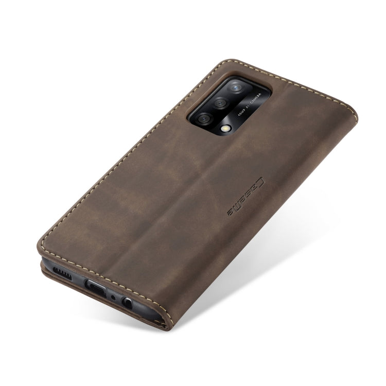 CaseMe 013 Multifunctional Horizontal Flip Leather Phone Case For OPPO F19/F19S/A74 4G/A95 4G/Reno6 Lite 4G Global(Coffee) - OPPO Cases by CaseMe | Online Shopping South Africa | PMC Jewellery | Buy Now Pay Later Mobicred