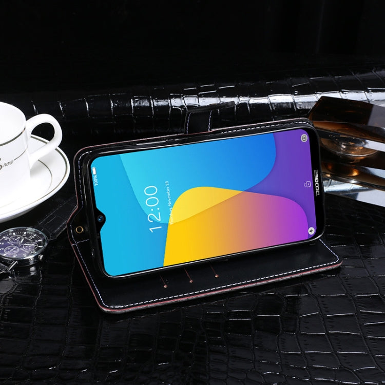 For Doogee X90 idewei Crocodile Texture Horizontal Flip Leather Case with Holder & Card Slots & Wallet(Black) - More Brand by idewei | Online Shopping South Africa | PMC Jewellery | Buy Now Pay Later Mobicred