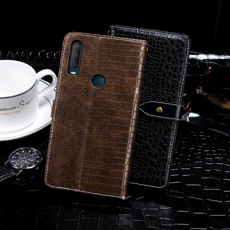 For Alcatel 1S 2020 idewei Crocodile Texture Horizontal Flip Leather Case with Holder & Card Slots & Wallet(Black) - More Brand by idewei | Online Shopping South Africa | PMC Jewellery | Buy Now Pay Later Mobicred