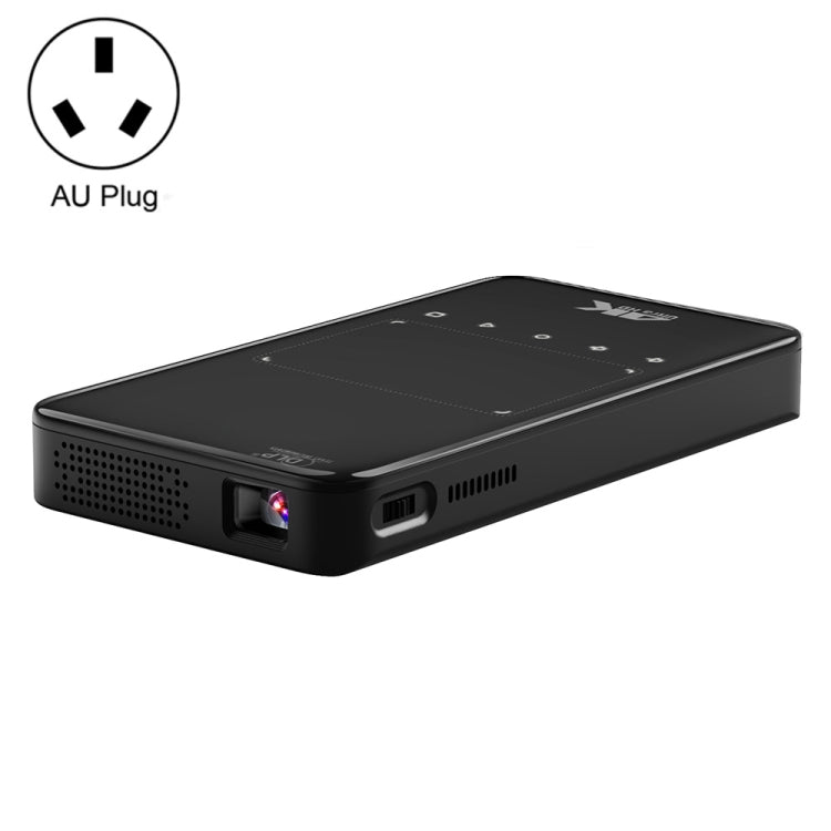 S90 DLP Android 9.0 1GB+8GB 4K Mini WiFi Smart Projector, Power Plug:AU Plug(Black) - Mini Projector by PMC Jewellery | Online Shopping South Africa | PMC Jewellery | Buy Now Pay Later Mobicred