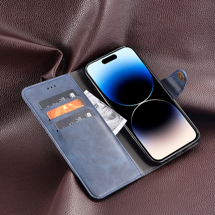 For Oukitel C19 Pro idewei Retro Texture Leather Phone Case(Blue) - More Brand by idewei | Online Shopping South Africa | PMC Jewellery | Buy Now Pay Later Mobicred