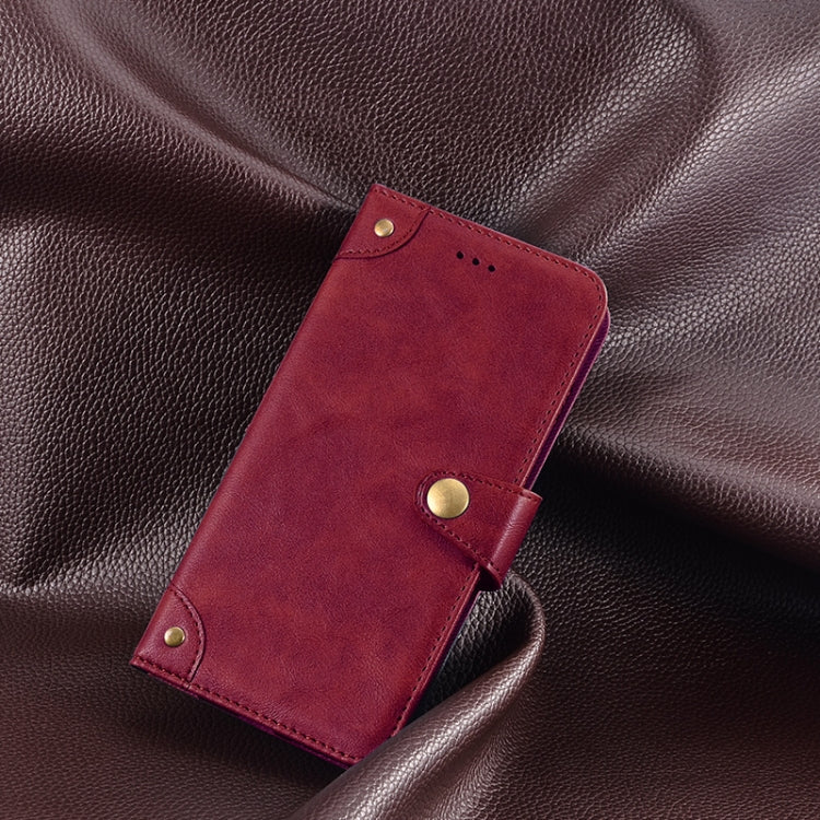 For Oukitel C19 Pro idewei Retro Texture Leather Phone Case(Red) - More Brand by idewei | Online Shopping South Africa | PMC Jewellery | Buy Now Pay Later Mobicred