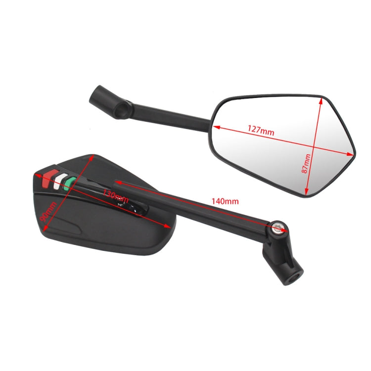 For Honda / Yamaha 1 Pair Motorcycle Electric Vehicle CNC Aluminum Alloy Reflective Rearview Mirror - Side Mirrors by PMC Jewellery | Online Shopping South Africa | PMC Jewellery | Buy Now Pay Later Mobicred