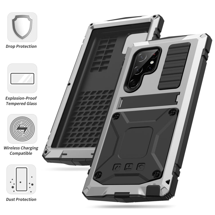 For Samsung Galaxy S23 Ultra 5G R-JUST Life Waterproof Dustproof Shockproof Phone Case(Silver) - Galaxy S23 Ultra 5G Cases by R-JUST | Online Shopping South Africa | PMC Jewellery