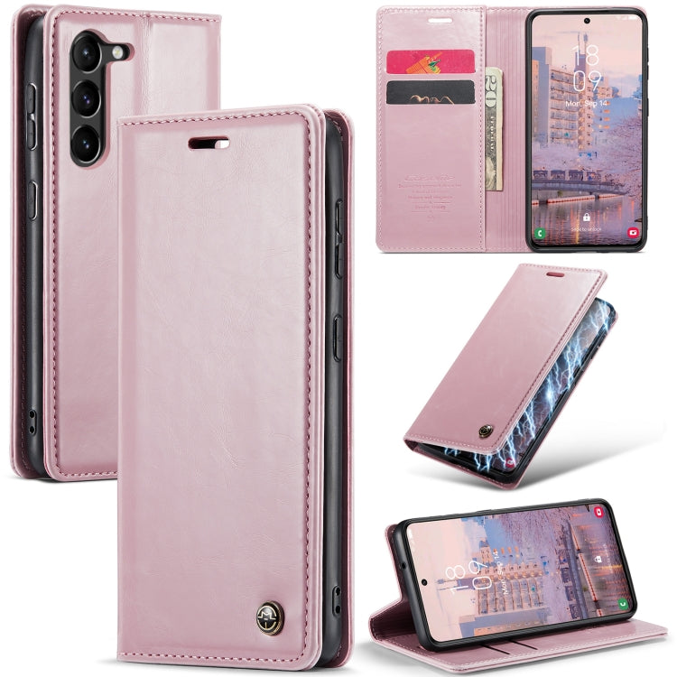 For Samsung Galaxy S23+ 5G CaseMe 003 Crazy Horse Texture Leather Phone Case(Rose Gold) - Galaxy S23+ 5G Cases by CaseMe | Online Shopping South Africa | PMC Jewellery | Buy Now Pay Later Mobicred