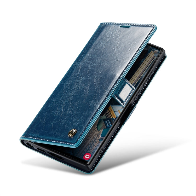 For Samsung Galaxy S23 Ultra 5G CaseMe 003 Crazy Horse Texture Leather Phone Case(Blue) - Galaxy S23 Ultra 5G Cases by CaseMe | Online Shopping South Africa | PMC Jewellery | Buy Now Pay Later Mobicred