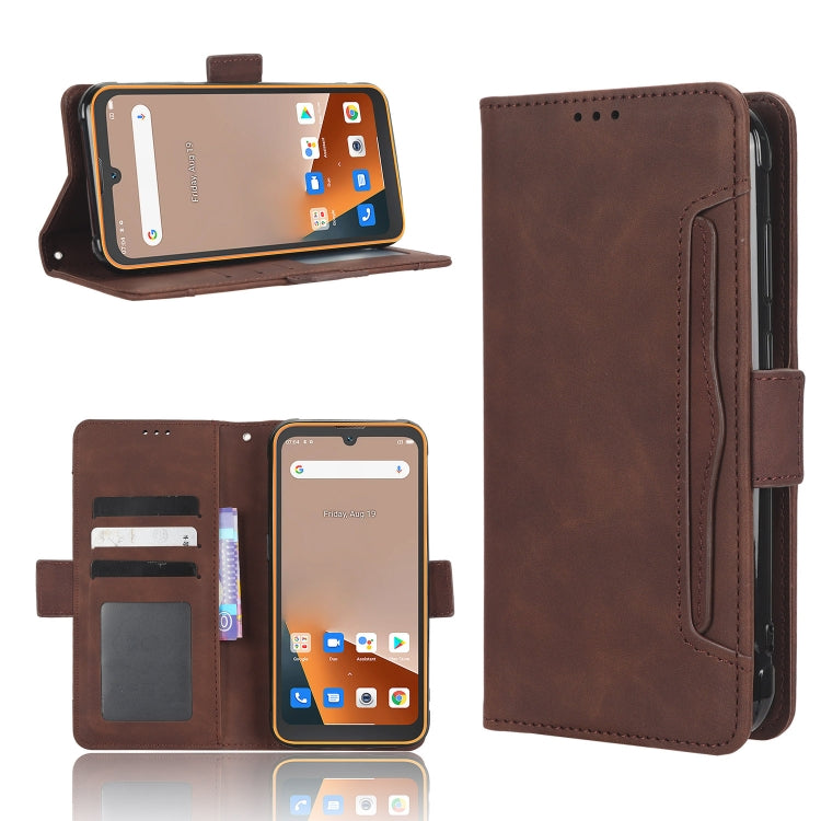 For Blackview BV5200 Skin Feel Calf Texture Card Slots Leather Phone Case(Brown) - More Brand by PMC Jewellery | Online Shopping South Africa | PMC Jewellery | Buy Now Pay Later Mobicred