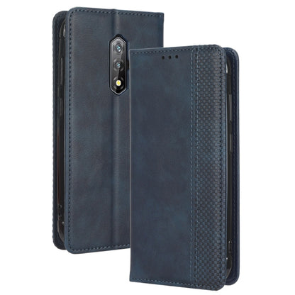 For Blackview BV5200 Magnetic Buckle Retro Texture Leather Phone Case(Blue) - More Brand by PMC Jewellery | Online Shopping South Africa | PMC Jewellery | Buy Now Pay Later Mobicred