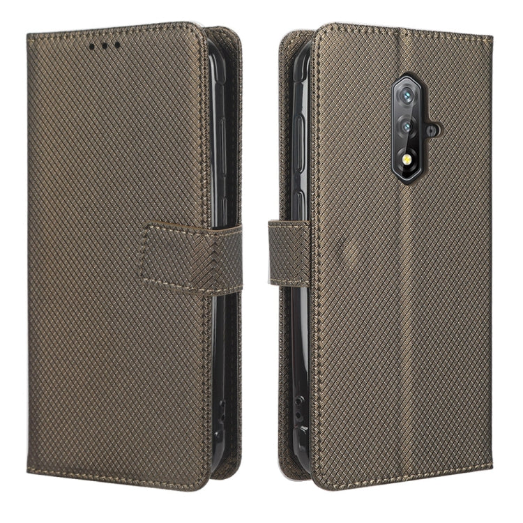 For Blackview BV5200 Diamond Texture Leather Phone Case(Brown) - More Brand by PMC Jewellery | Online Shopping South Africa | PMC Jewellery | Buy Now Pay Later Mobicred