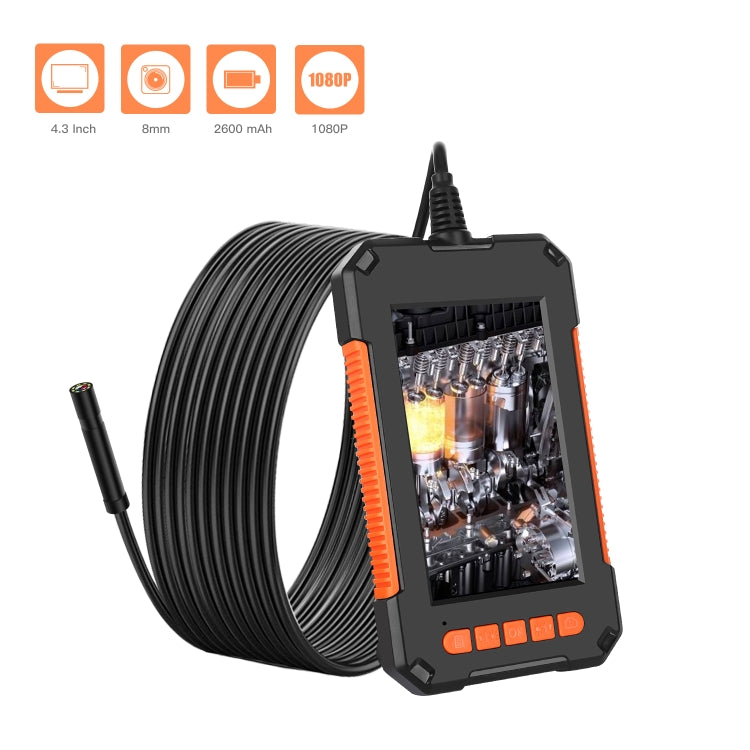 P40 8mm HD Waterproof Portable Integrated Hand-held Vertical Screen Industry Endoscope, Length:2m(Flexible  Wire) -  by PMC Jewellery | Online Shopping South Africa | PMC Jewellery | Buy Now Pay Later Mobicred